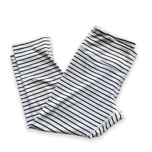 Scorpio Sol Womens Leggings‎ Size XS Navy Blue White Striped Cropped Length